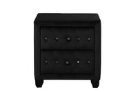 Hazel Queen 5 Pc Vanity Bedroom Set Made With Wood In Black Color Black Bedroom Modern Upholstered Wood