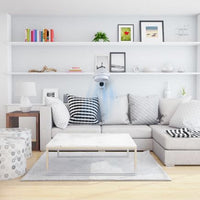 Simple Deluxe 7 Inch Wall Mount Fan, 3 Speeds & 3 Modes, 15 Hours Timer, 60 Oscillating Circulating Fan, With Remote Control, Air Circulation Fan For Indoor Use, White White Plastic