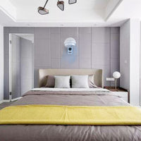 Simple Deluxe 7 Inch Wall Mount Fan, 3 Speeds & 3 Modes, 15 Hours Timer, 60 Oscillating Circulating Fan, With Remote Control, Air Circulation Fan For Indoor Use, White White Plastic