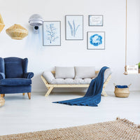 Simple Deluxe 7 Inch Wall Mount Fan, 3 Speeds & 3 Modes, 15 Hours Timer, 60 Oscillating Circulating Fan, With Remote Control, Air Circulation Fan For Indoor Use, White White Plastic