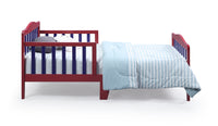 Twain Toddler Bed Red Blue Red Solid Wood