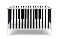 Deux Remi Island Crib White Black White Solid Wood