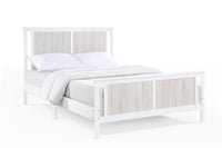 Connelly Full Bed White Rockport Gray White Solid Wood