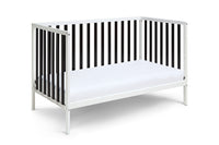 Deux Remi Island Crib White Black White Solid Wood