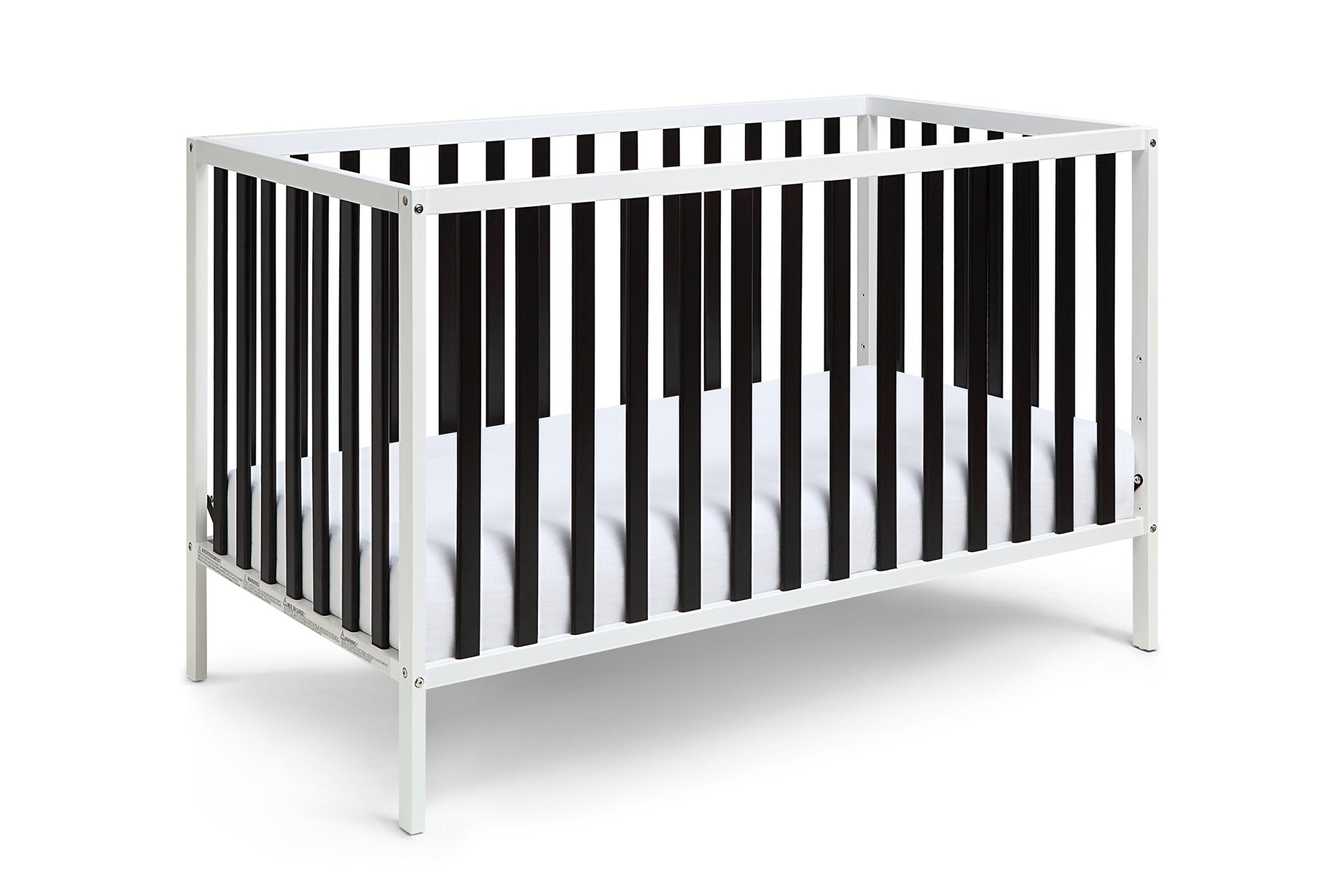 Deux Remi Island Crib White Black White Solid Wood