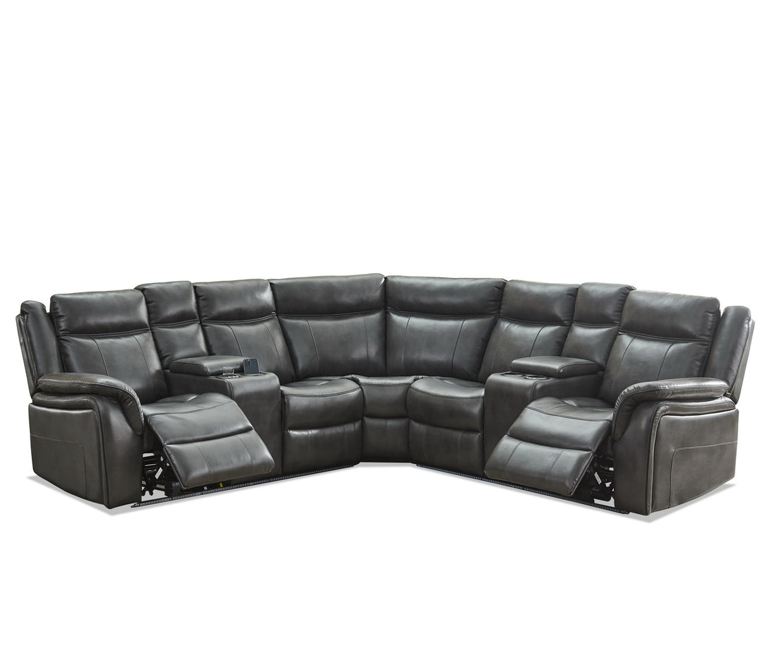 Power Reclining Sectional W Led Strip Gray M02 -