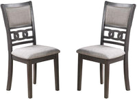 Contemporary Dining 5Pc Set Round Table W 4X Side Chairs Grey Finish Rubberwood Unique Design Wood Wood Gray Seats 4 Gray Wood Dining Room Contemporary,Modern,Transitional Rubberwood Round Dining Table With Chair Rubber Wood