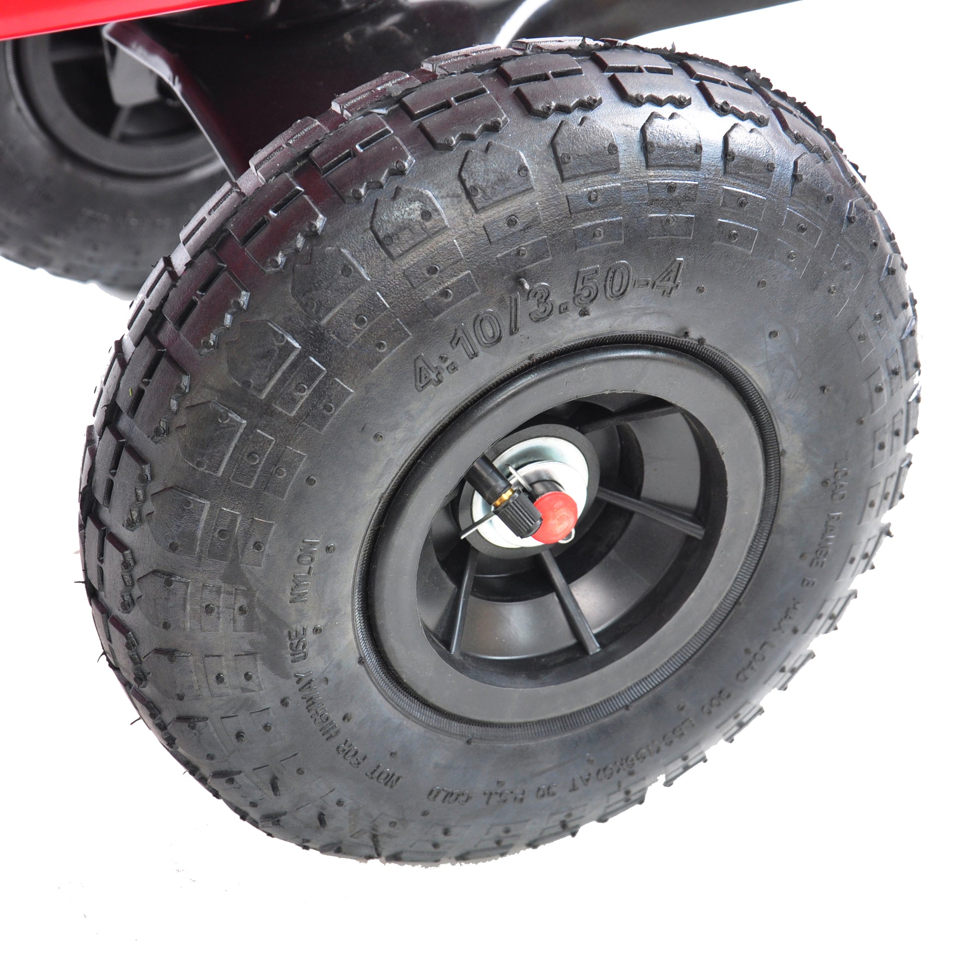 Outdoor Wagon All Terrain Pulling Air Tires Children Kid Garden Red Steel