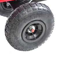 Outdoor Wagon All Terrain Pulling Air Tires Children Kid Garden Red Steel