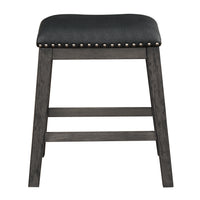 Gray Finish 5Pc Counter Height Set Multifunctional Counter Height Table With 4 Stools Black Faux Leather Upholstery Trim Dining Room Furniture Wood Gray Seats 4 Wood Dining Room 60 Inches Rectangular Wood