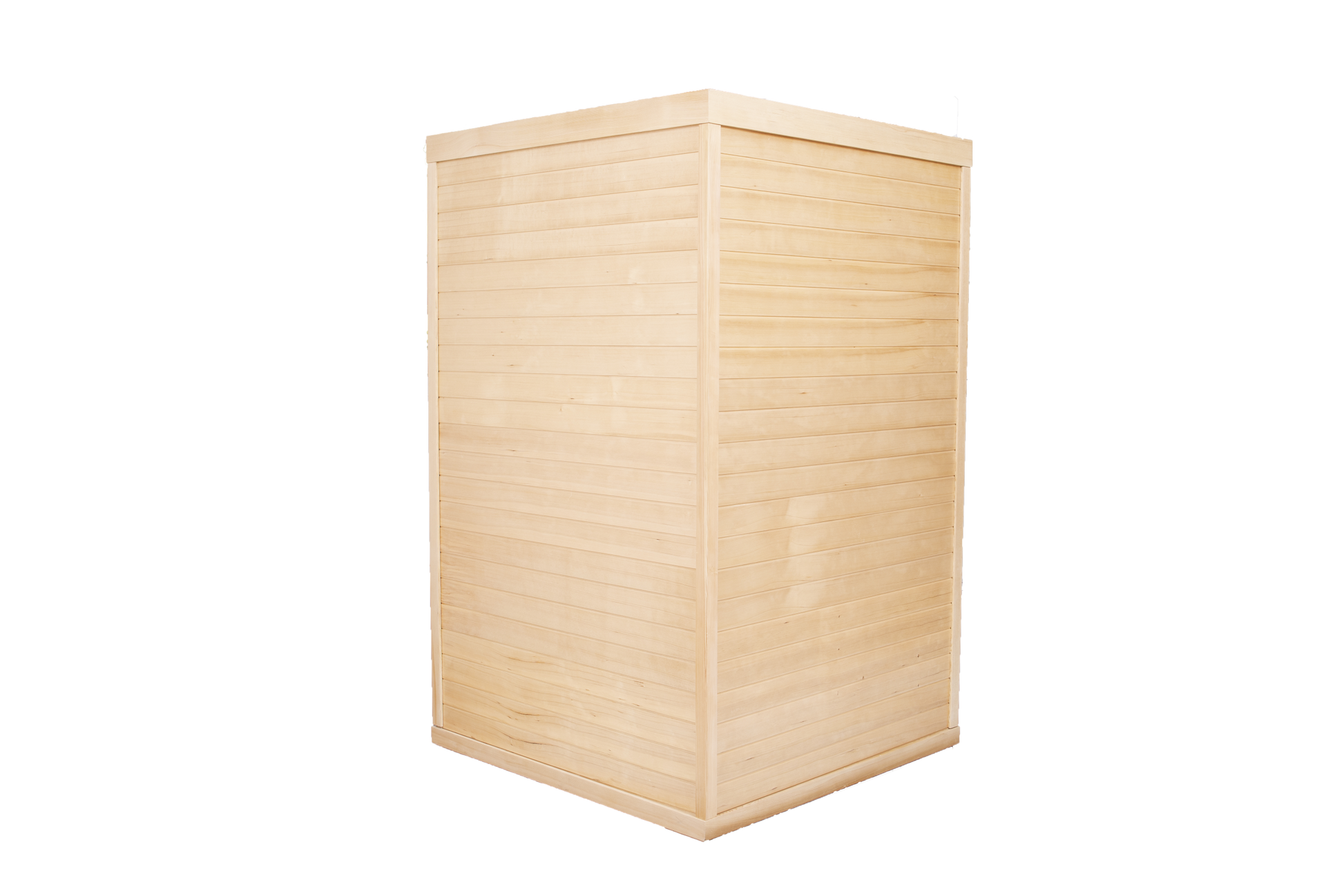 Two Persons Hemlock Far Infrared Corner Indoor Sauna Room Natural Wood Wood Stainless Steel Glass