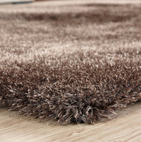 "Chubby Shaggy" Hand Tufted Area Rug Dark Grey Polyester