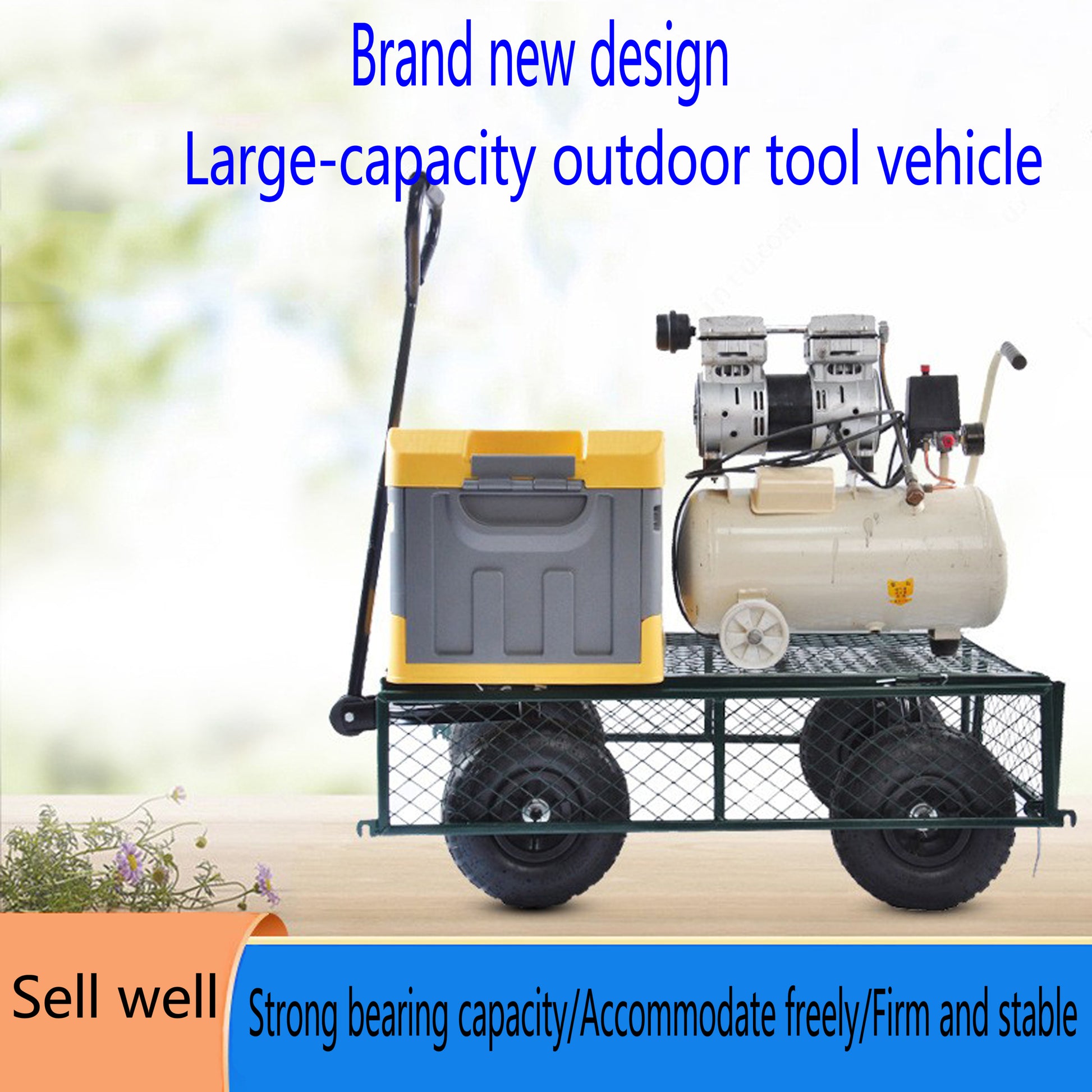 Wagon Cart Garden Cart Trucks Make It Easier To Transport Firewood Green Green Metal