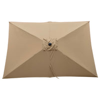 6 X 9Ft Patio Umbrella Outdoor Waterproof Umbrella With Crank And Push Button Tilt Without Flap For Garden Backyard Pool Swimming Pool Market Brown Steel