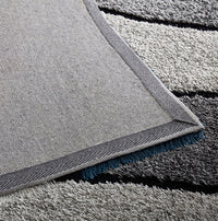 "Aria Collection" Soft Pile Hand Tufted Shag Area Rug Blue Polyester