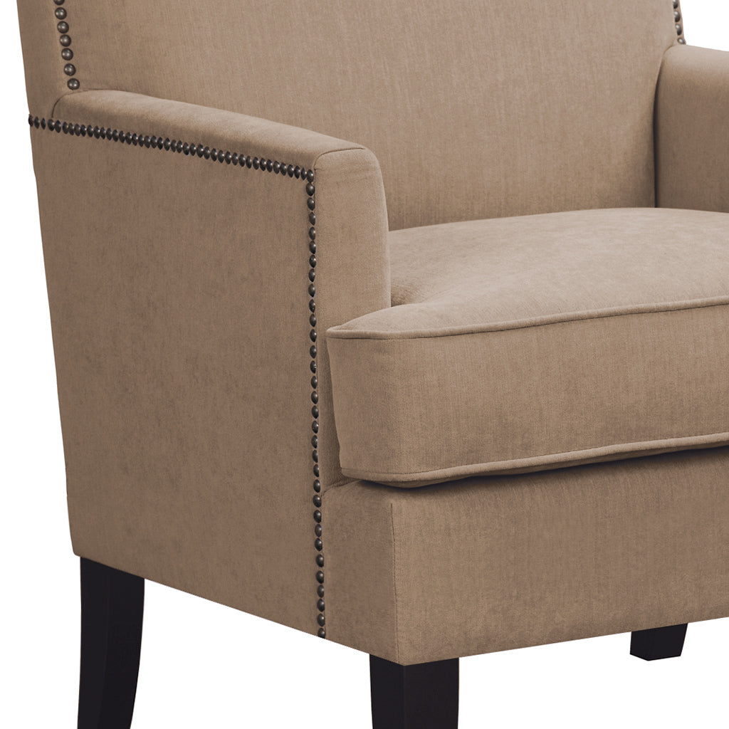 Track Arm Club Chair Sand Polyester