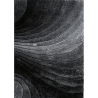 "3D Shaggy" Hand Tufted Area Rug Grey Polyester