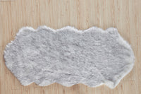 "Luxury Decorative" Hand Tufted Faux Fur Sheepskin Area Rug Dark Gray Acrylic