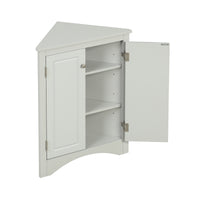 Grey Triangle Bathroom Storage Cabinet With Adjustable Shelves, Freestanding Floor Cabinet For Home Kitchen Grey Mdf