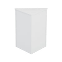 White Triangle Bathroom Storage Cabinet With Adjustable Shelves, Freestanding Floor Cabinet For Home Kitchen White Mdf