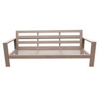 Sofa, Wood Grained Pewter Foam Aluminum