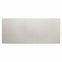 Glamourous Silver Finish Rectangular Dining Table 1Pc Draw Leaf Mirror Trim Apron Dining Room Furniture Silver Dining Room Glam,Modern Wood