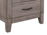 Brownish Gray Finish 1Pc Nightstand Melamine Laminate 2X Drawers Dark Metal Hardware Bed Side Table Brown Gray 2 Drawers Bedroom Wood