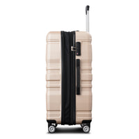 Luggage Sets Model Expandable Abs Hardshell 3Pcs Clearance Luggage Hardside Lightweight Durable Suitcase Sets Spinner Wheels Suitcase With Tsa Lock 20''24''28'' Champagne Champagne Abs