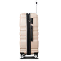 Luggage Sets Model Expandable Abs Hardshell 3Pcs Clearance Luggage Hardside Lightweight Durable Suitcase Sets Spinner Wheels Suitcase With Tsa Lock 20''24''28'' Champagne Champagne Abs