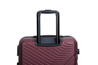 3 Piece Luggage Sets Abs Lightweight Suitcase With Two Hooks, Spinner Wheels, Tsa Lock, 20 24 28 Wine Red Red Abs