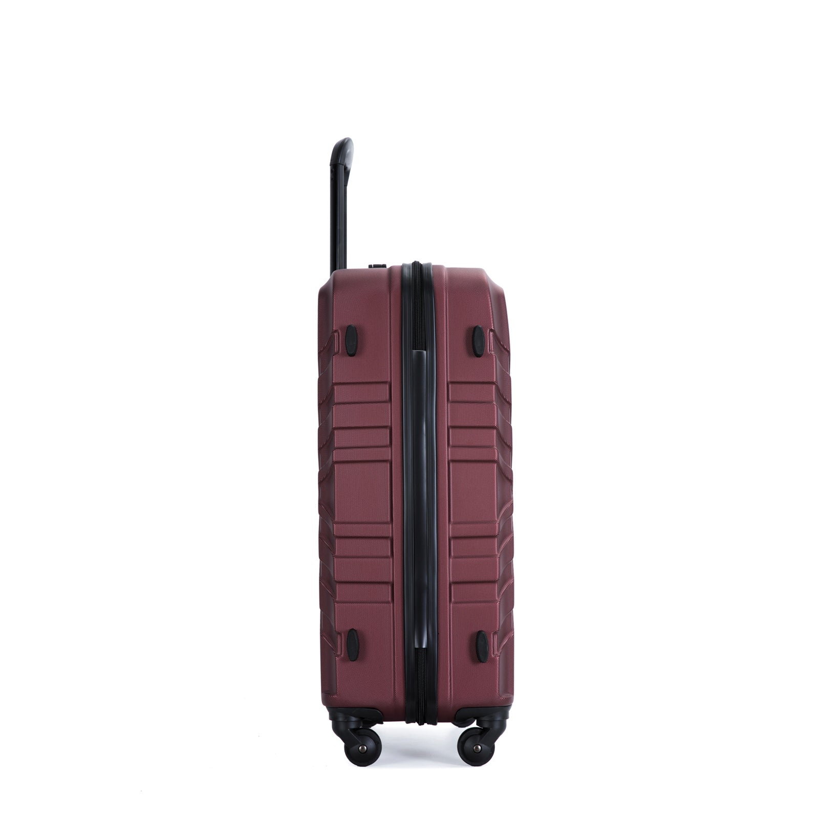 3 Piece Luggage Sets Abs Lightweight Suitcase With Two Hooks, Spinner Wheels, Tsa Lock, 20 24 28 Wine Red Red Abs