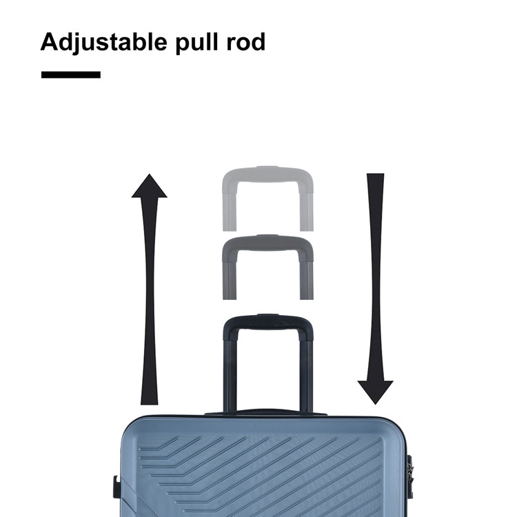 3 Piece Luggage Sets Abs Lightweight Suitcase With Two Hooks, Spinner Wheels, Tsa Lock, 20 24 28 Blue Blue Abs