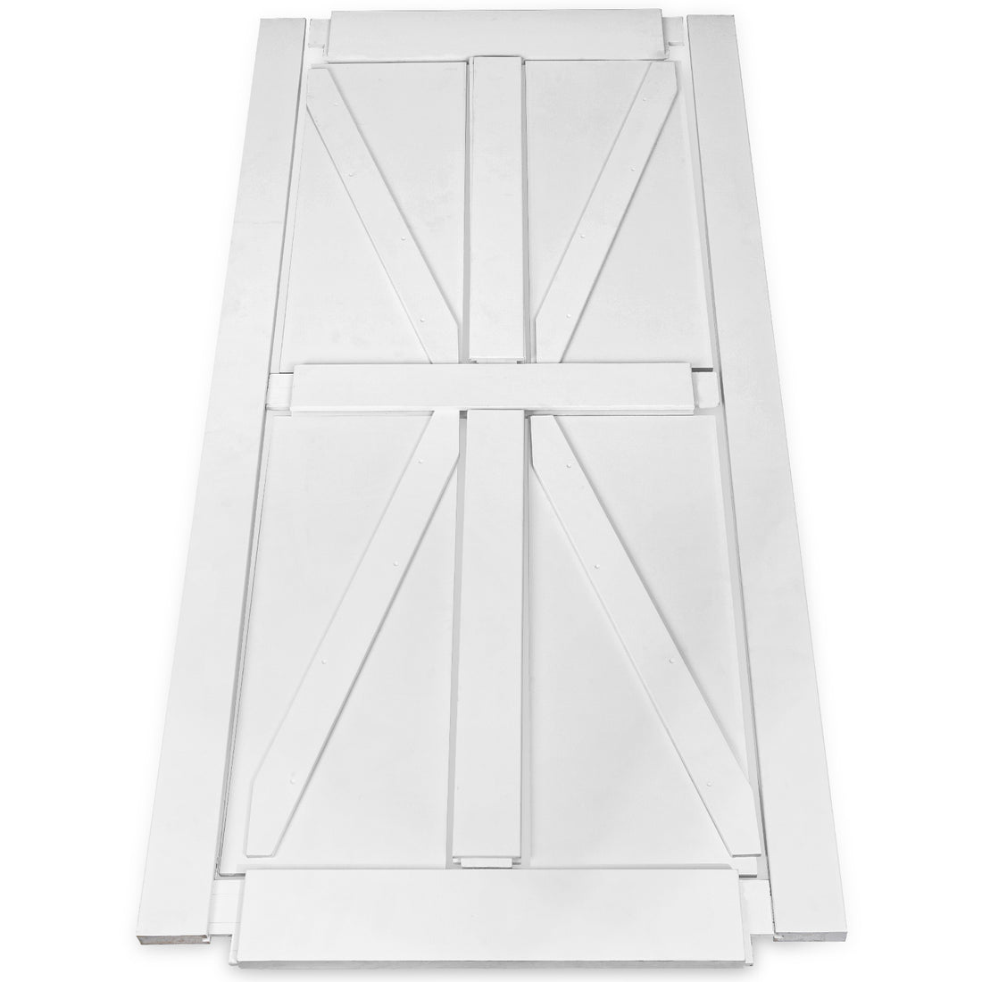 36" X 80" Star Style Real Primed Door Slab, Diy Panel Door, Modern Interior Barn Door, Moisture Proof, Anti Deformation, Pre Drilled Ready To Assemble, Suitable For Pre Hung And Barn Door White Mdf