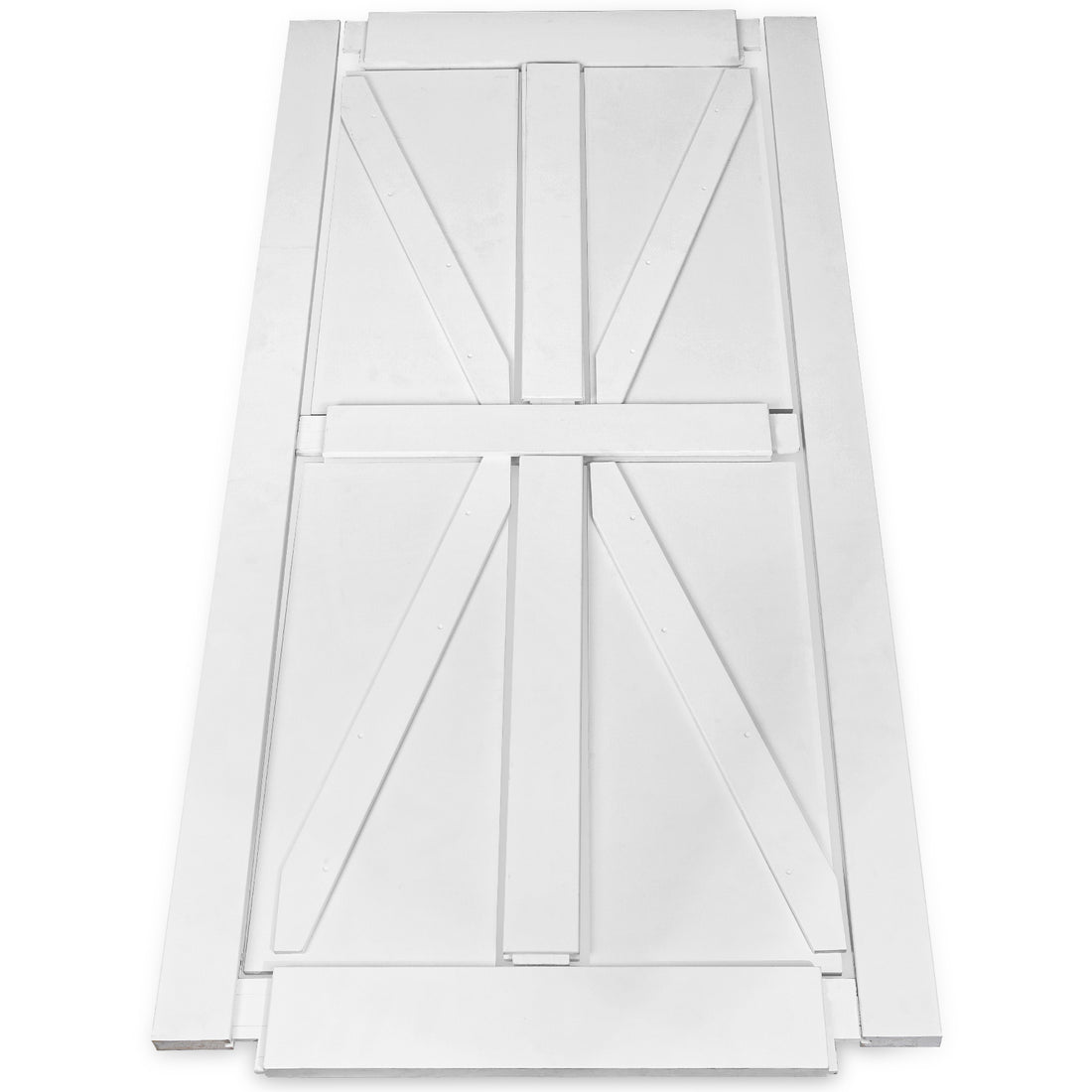 32" X 84" Star Style Real Primed Door Slab, Diy Panel Door, Modern Interior Barn Door, Moisture Proof, Anti Deformation, Pre Drilled Ready To Assemble, Suitable For Pre Hung And Barn Door White Mdf