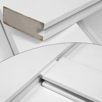 36" X 80" Star Style Real Primed Door Slab, Diy Panel Door, Modern Interior Barn Door, Moisture Proof, Anti Deformation, Pre Drilled Ready To Assemble, Suitable For Pre Hung And Barn Door White Mdf