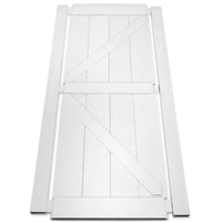 24" X 84" "K" Style Real Primed Door Slab 6.6Ft Barn Door Sliding Hardware Adjustable Floor Guider Pull Handle, Diy Unfinished Paneled Door, Modern Interior Barn Door, Moisture Proof White Mdf