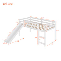 Loft Bed With Slide, Multifunctional Design, Twin White Old Sku: Wf191904Aak White Solid Wood