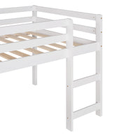 Loft Bed With Slide, Multifunctional Design, Twin White Old Sku: Wf191904Aak White Solid Wood