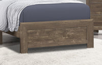 Simple Look Rustic Brown Finish 1Pc Twin Size Bed Panel Headboard Footboard Formal Bedroom Furniture Twin Rustic Brown Bedroom Wood