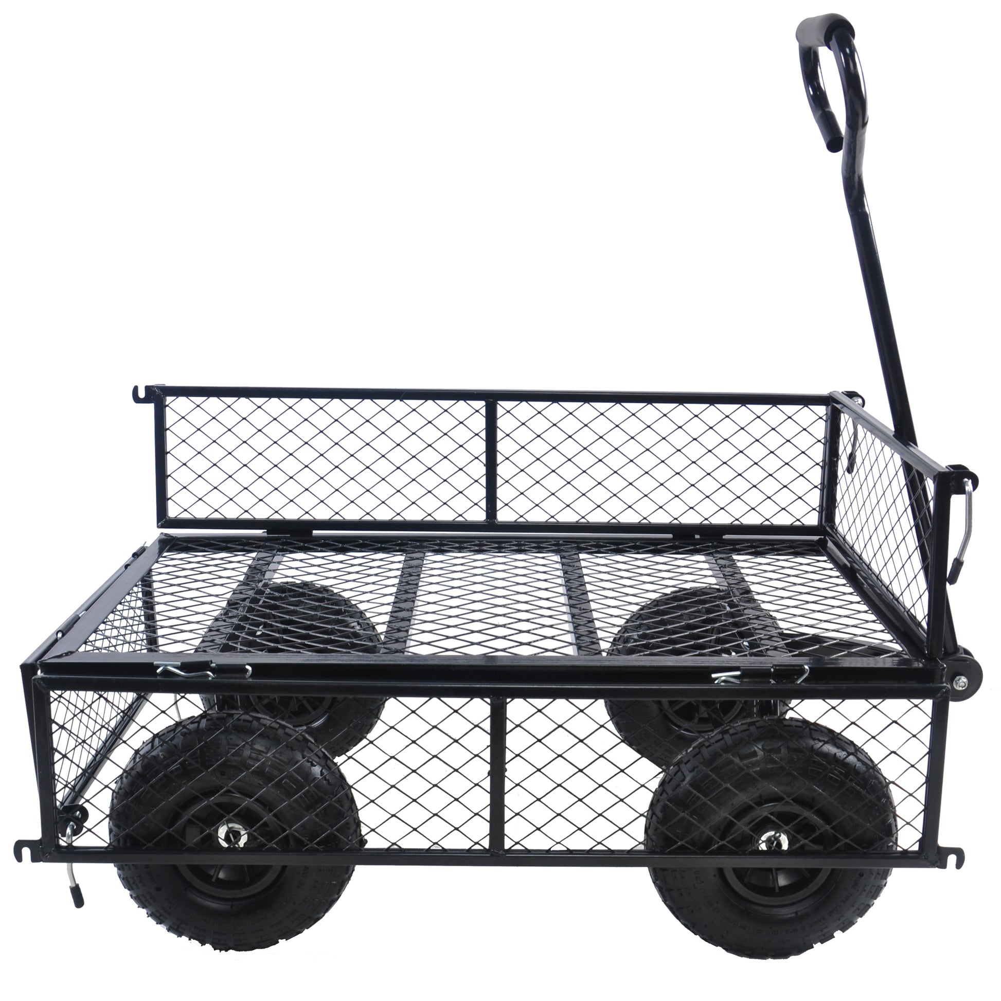 Wagon Cart Garden Cart Trucks Make It Easier To Transport Firewood Tc1840Bkg Black Metal