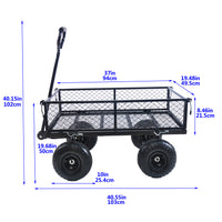 Wagon Cart Garden Cart Trucks Make It Easier To Transport Firewood Tc1840Bkg Black Metal