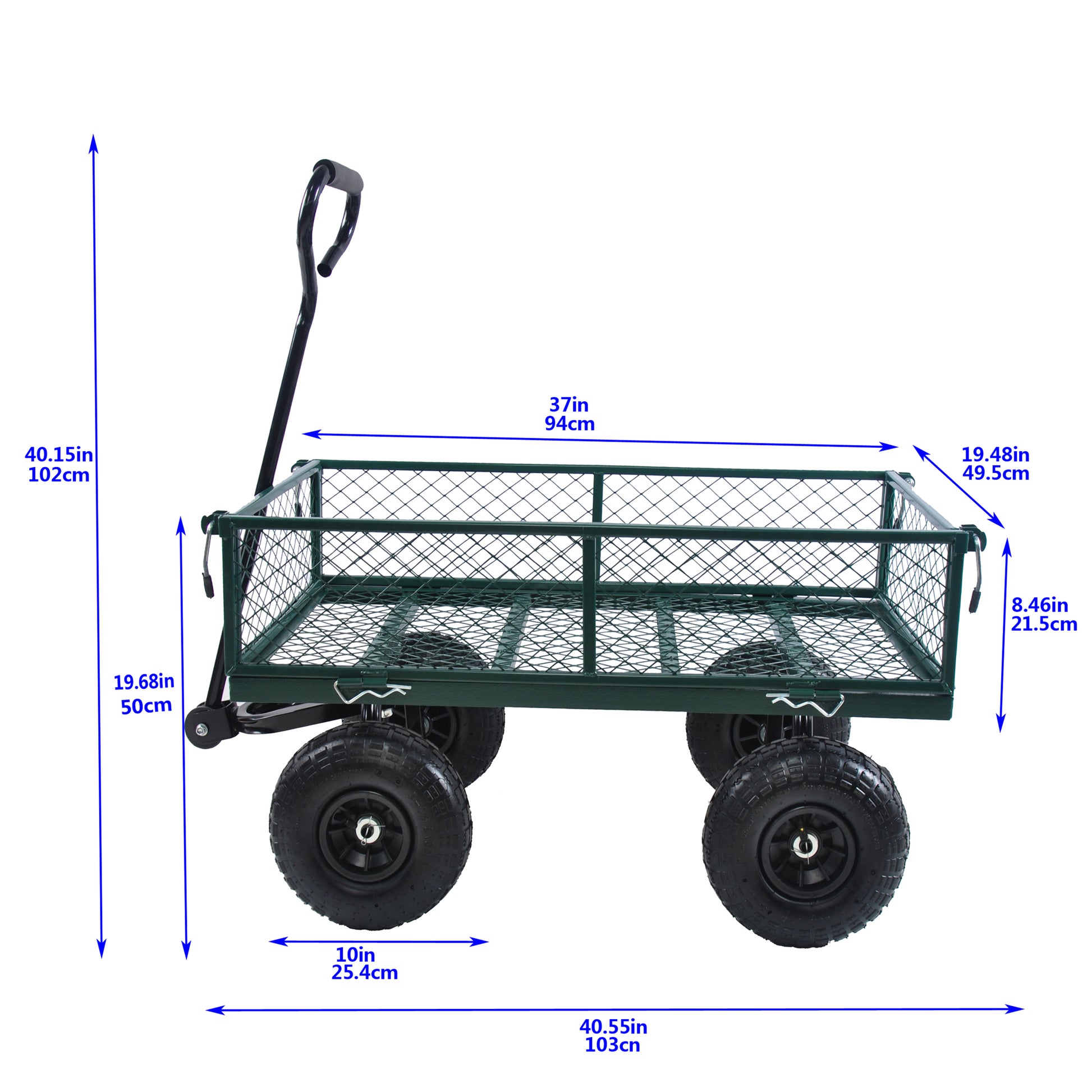 Wagon Cart Garden Cart Trucks Make It Easier To Transport Firewood Green Green Metal