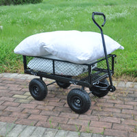 Wagon Cart Garden Cart Trucks Make It Easier To Transport Firewood Tc1840Bkg Black Metal