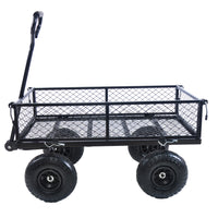 Wagon Cart Garden Cart Trucks Make It Easier To Transport Firewood Tc1840Bkg Black Metal