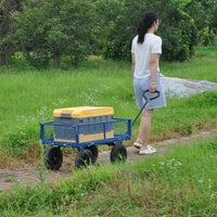Tools Cart Wagon Cart Garden Cart Trucks Make It Easier To Transport Firewood Black Metal