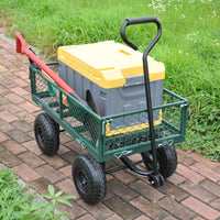 Wagon Cart Garden Cart Trucks Make It Easier To Transport Firewood Green Green Metal