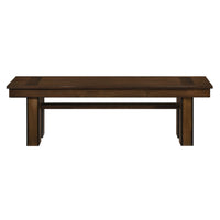 Transitional Walnut Finish Wooden Bench 1Pc Casual Contemporary Dining Furniture Walnut Dining Room Transitional Wood