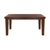 Dark Oak Finish Rectangular 1Pc Dining Table With Self Storing Extension Leaf Wooden Simple Dining Furniture Brown Mix Dining Room Contemporary Wood