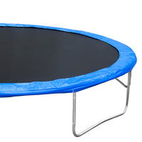 14Ft Trampoline For Adults & Kids With Basketball Hoop, Outdoor Trampolines W Ladder And Safety Enclosure Net For Kids And Adults Blue Metal