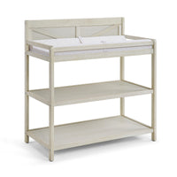 Barnside Changing Table Washed Gray Gray Solid Wood